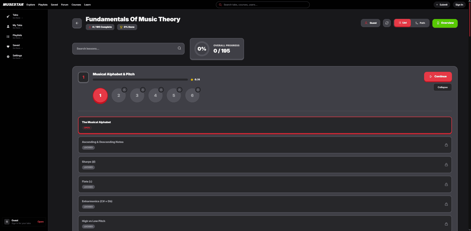 Step by step theory path
